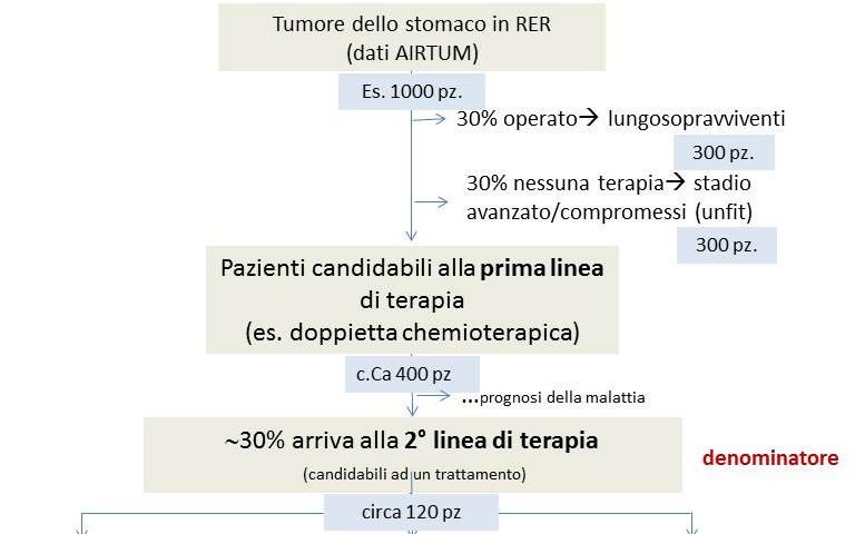 Strategia terapeutica per il trattamento di seconda linea del carcinoma gastrico in progressione dopo chemioterapia con platino e fluoropirimidine Fig.