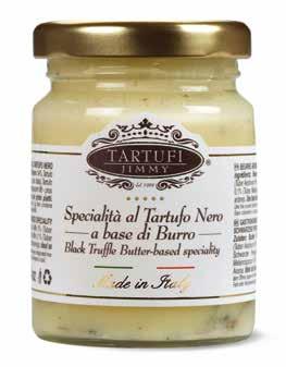 Ingredienti Burro al Tartufo Nero: Burro, Tartufo Estivo, Tartufo Nero Pregiato (prov. Italia), Aroma.