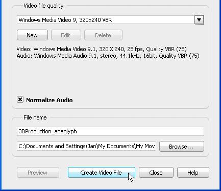 La funzione Normalizza Audio (vedere schermata sopra) migliora la qualità audio della propria produzione analizzandolo e regolando le impostazioni per fornire la piena gamma dinamica.