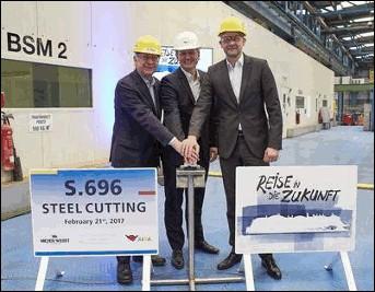 delle Coste del Montenegro. Iniziata la costruzione della prima nave da crociera al mondo che potrà impiegare il GNL come solo combustibile come combustibile (informare del 15 giugno 2015).