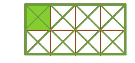 13. Come rappresenteresti con una frazione la parte colorata di questo rettangolo? 1 32 4 16 4 8 1 8 14.