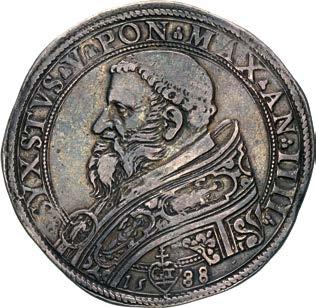 657 657. SISTO V (1585-1590) Piastra 1588 A.