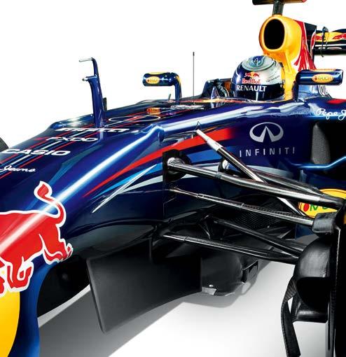 La sospensione anteriore sinistra della Red Bull RB7 di Sebastian Vettel.