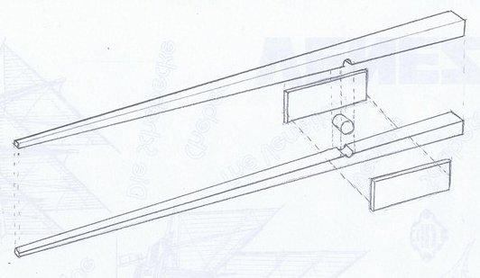 Pinze in Legno lunghe Dopo aver costruito le pinze lunghe con un tubicino di ferro, per lavorare all'interno della mia famosa bottiglia, ho avuto necessità di costruirmi un altro paio di pinze lunghe.