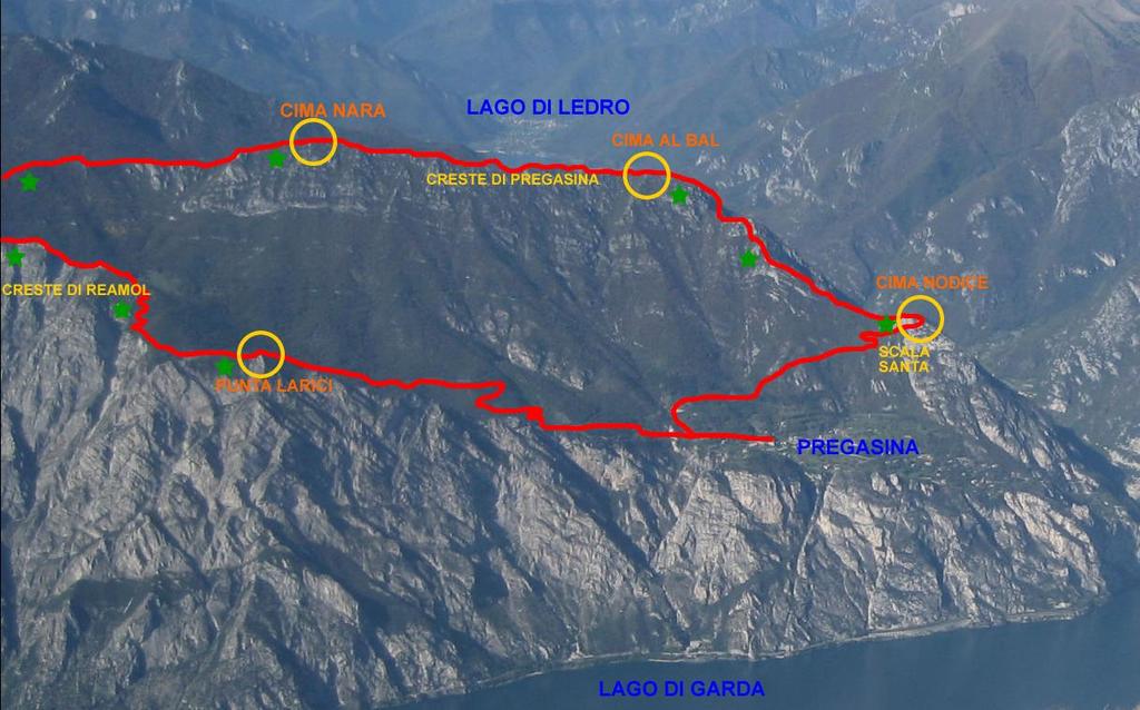 EE 430 Sent. Alpinistico per Esperti di Cima Nara, che percorriamo fino al ricongiungimento con il sentiero di base. Condizioni: il percorso è in buone condizioni per un escursionista esperto.