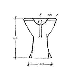 Dimensioni/Dimensions: 56x h 49 cm 5 vaso/bidet