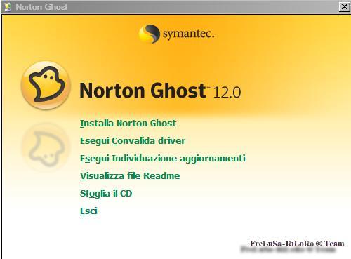 1 Installare Norton Ghost 12 (Attenzione