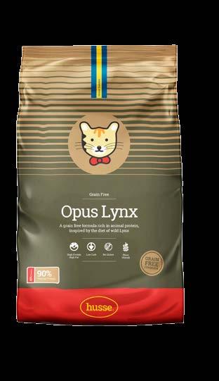 Cruelty Free, ovvero non testati sugli animali. Opus Lynx Grain Free - Formula senza cereali e senza glutine. Ricco di proteine e grassi, povero di carboidrati Alimento Super Premium per gatti.