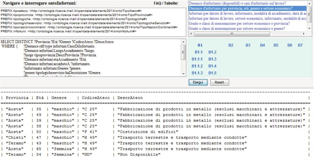 Quaderni di ricerca n. 8, gennaio 2016 51 Figura 27 - Esito query selezionata dalle FAQ implementate 4.