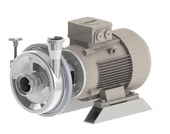 Pompe Centrifughe Serie CN Standard design Pompe centrifughe monostadio in versione monoblocco. Una gamma di 3 modelli con girante aperta, albero indipendente e motore standard IEC.