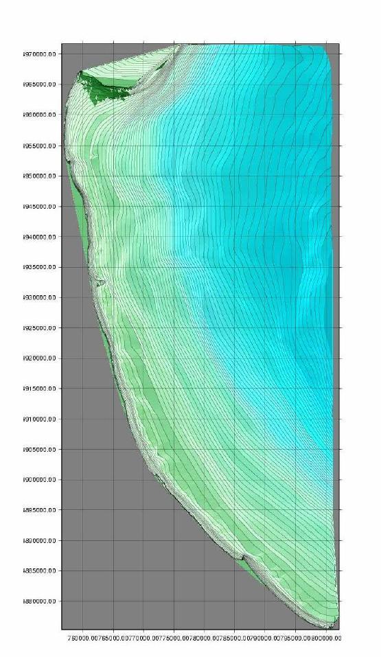 Generazione del Modello Dalle triplette XYZ è' stata realizzata una griglia 10 x 10 m filtrando i dati attraverso un filtro (blockmean), che media i dati allo scopo di eliminare la creazione di