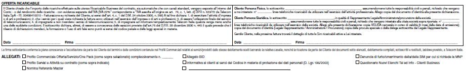 Allegati Profilo commerciale Offerta / Servizio / One Pack.