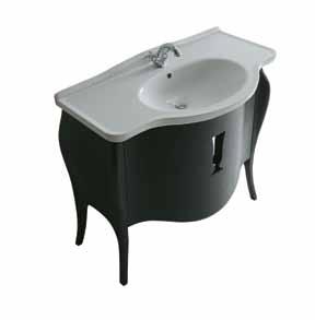 Ethos Ethos Mobile cm 110 per lavabo art. 8435 realizzato in MDF laccato lucido Bianco, con cassetto portabiancheria estraibile. MDF cabinet White glossy-lacquered 110 cms for washbasin art.