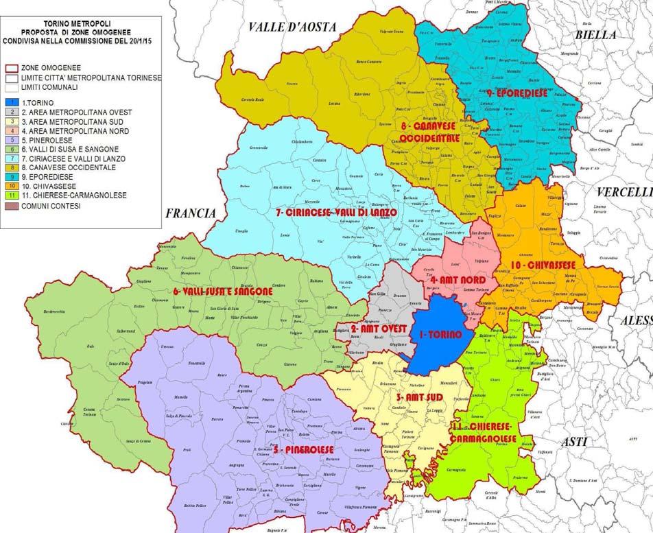 Le 11 aree omogenee della provincia di Torino: andamento del tasso di crescita AMT NORD 0,12% AMT OVEST -0,15% AMT SUD -0,23% Canavese occidentale -0,08% Chierese-Carmagnolese -0,35% Chivassese