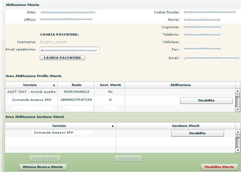 Figura 29 - Abilitazione Utente Procedura per