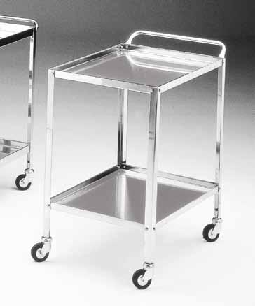 Carrello in acciaio inox cm 60x40x75 art.