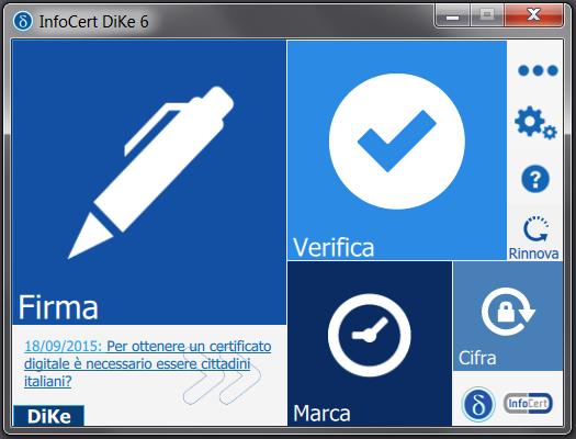 Prova di firma con Dike Per verificare se le installazioni precedenti sono state effettuate