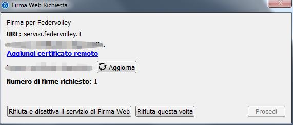 Quanto appare la seguente schermata: Cliccare su Firma.