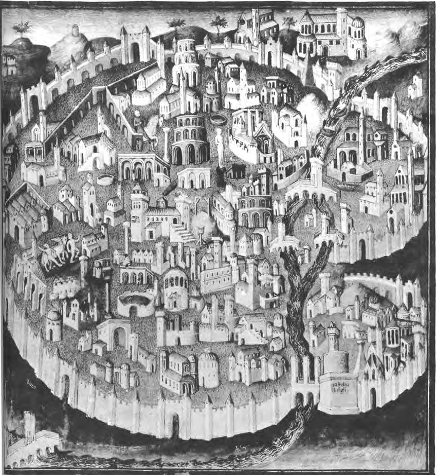 Pianta di Roma nel secolo XV miniatura di