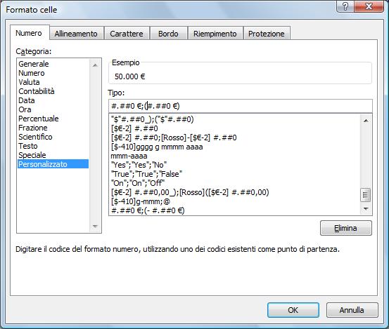 AM4 Foglio elettronico livello avanzato 9 Il candidato deve saper personalizzare la formattazione di un dato (numeri e date) e di utilizzare le scelte che vengono proposte.