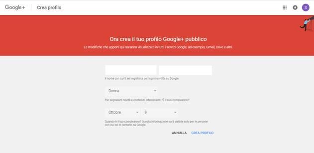 VEDIAMO COME CREARE UN PROFILO GOOGLE +: IN QUESTO CASO CREEREMO UN PROFILO PUBBLICO CHE SARÁ ANCHE IL PROFILO G+ P ANCHE CHIAMO GOOGLE PLUS. MOLTO IMPORTANTE PER I BLOGGER.