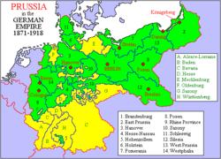 Secondo Impero tedesco: Zweites Deutsches Reich (il primo era stato il Sacro Romano Impero, il terzo sarà la Germania nazista)