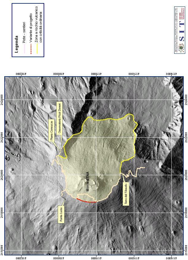 Figura 2 Rappresentazione 3D della zona dell Etna a