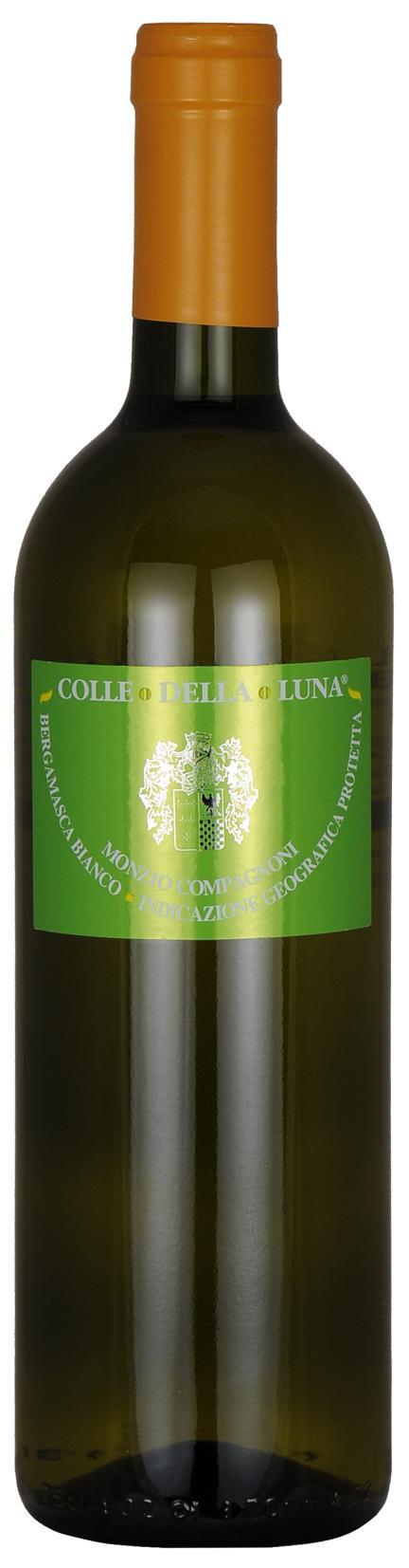 Colle della Luna Bergamasca Bianco 2014 Denominazione: Bergamasca Bianco Indicazione Geografica Protetta Uve: 80% Chardonnay, 20% Pinot Grigio. Produzione annua: 10.