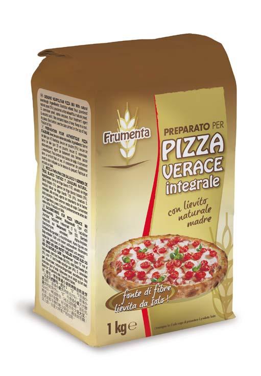 PREPARATI PER PIZZA Preparato Pizza Verace Integrale * Per pizza e focaccia * Con lievito naturale madre Per ottenere una pizza che abbia le virtù dei prodotti integrali ricchi di fibre e di vitamine