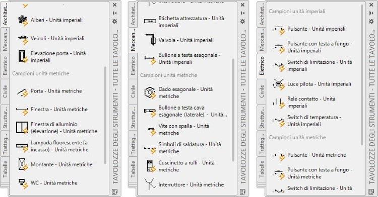 Figura 12.19 Alcuni esempi di blocchi dinamici disponibili nelle tavolozze degli strumenti. Figura 12.