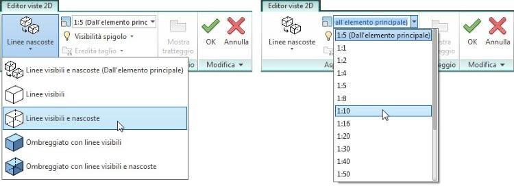 Figura 14.28. Dopo aver creato le viste è possibile modificarle semplicemente con un doppio clic, che attiva la scheda Editor viste 2D nella barra multifunzione (Figura 14.30).