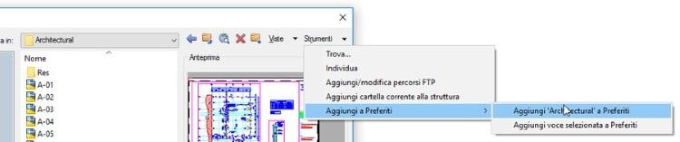 dall utente; Preferiti, che permette di accedere alla cartella dei Preferiti di Windows, con ulteriori collegamenti a file e cartelle di uso ricorrente impostabili dall utente.