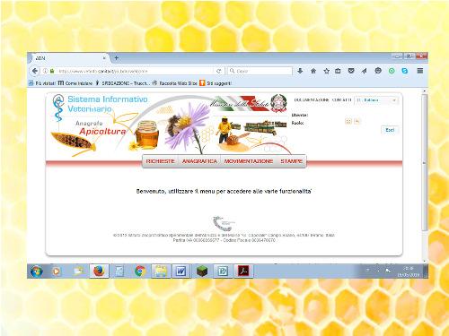Cliccare per le varie richieste Cliccare su apiario Con questa funzione
