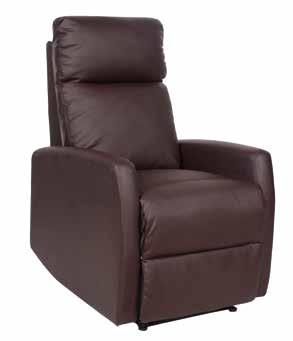 326 9292R-12 Marrone Poltrona recliner manuale ecopelle marrone 65 x 70 x  326