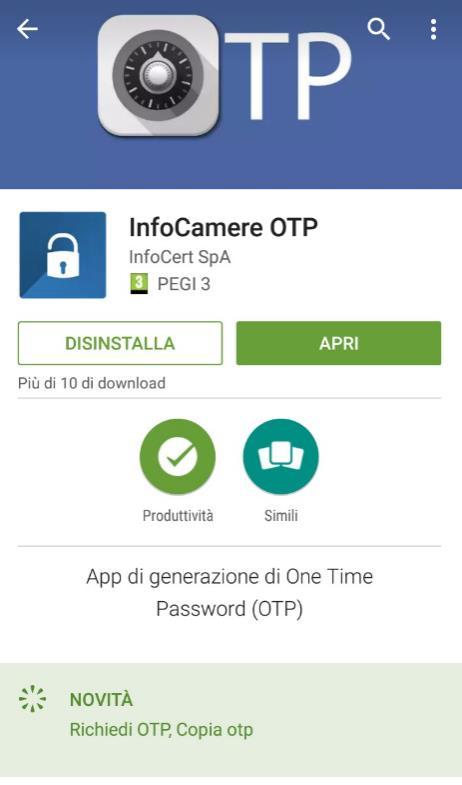 Pagina 5 di 7 DikeIC OTP Per questa prima volta è possibile aprire l applicazione direttamente da qui.