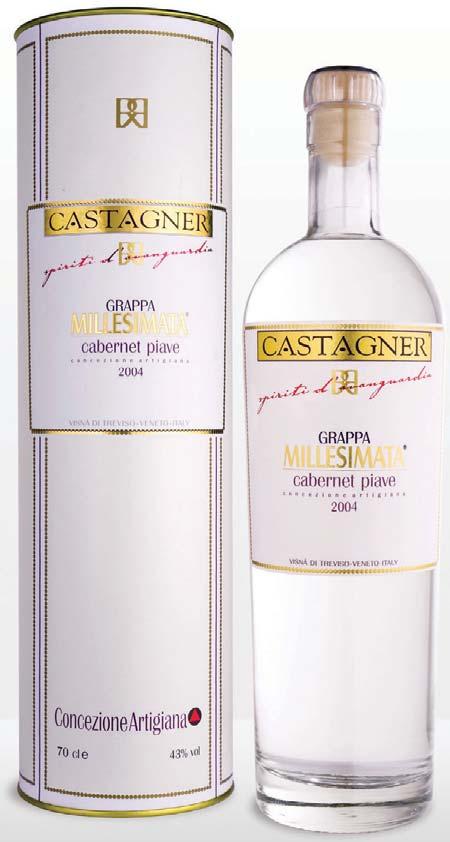 Cabernet Piave Grappa bianca, LT. 0,70, 43% vol. alcool. Per il millesimo 2004 è stata prevista una produzione complessiva di 6.000 bottiglie circa.