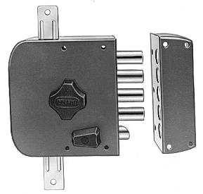 8 Leva di sblocco - catenaccio con foro da 6 mm. CORAZZATA Per porte con spessore max.