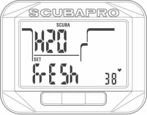 Premendo SEL, si seleziona l'immersione e si accede alla schermata secondaria che indica in modalità SCUBA l'ora di inizio immersione (In time) e la data.