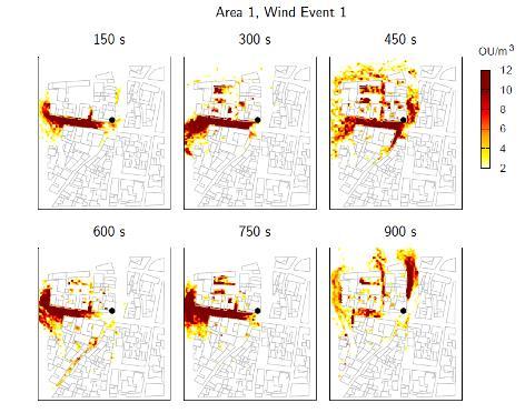 Valutazione di impatto odorigeno in area urbana raggiungere aree non direttamente esposte alla sorgente, producendo un impatto diffuso dell'odore anche a distanze elevate.