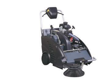power motor that sets in motion all functions through specific mechanical transfers Traction control on steering handle Waste hopper equipped with wheels