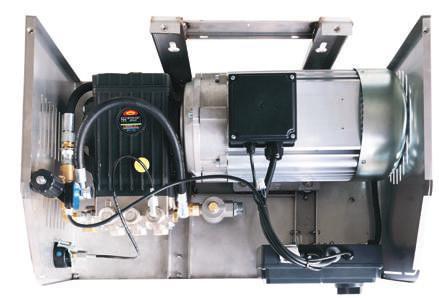 XT FOOD) Motore 1450 rpm Protezione termica del motore Motore ad alto rendimento Trasmissione con giunto flessibile (FJ) Controllo macchina ACDS Controllo perdite Spegnimento