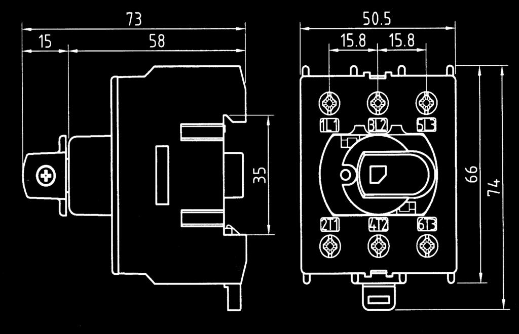 Dimensioni Dimensions SEZIONATORI