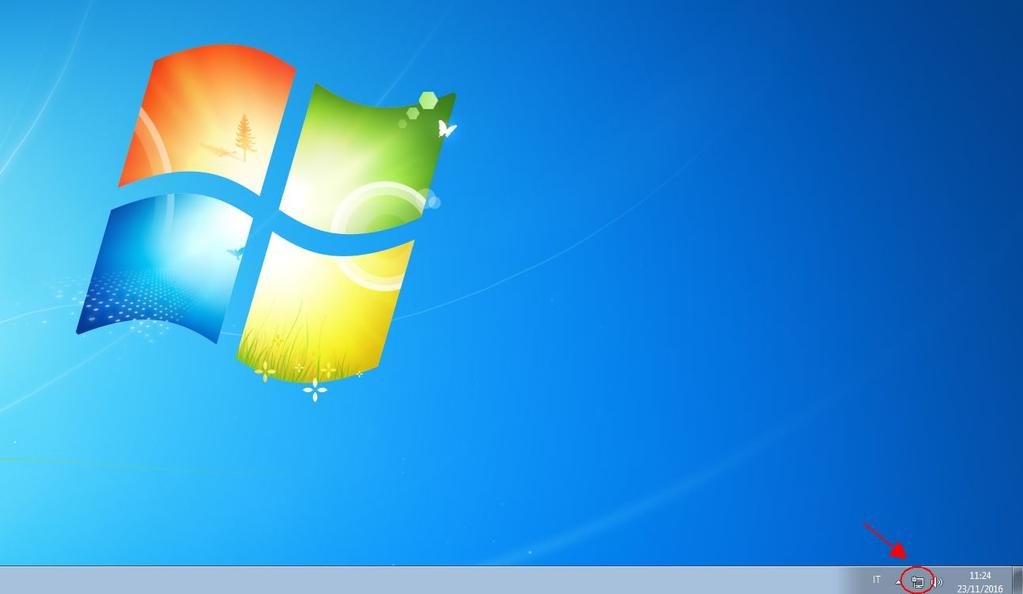 VISUALIZZARE L INDIRIZZO IP WINDOWS 7 Dal desktop, individuare il simbolo che indica