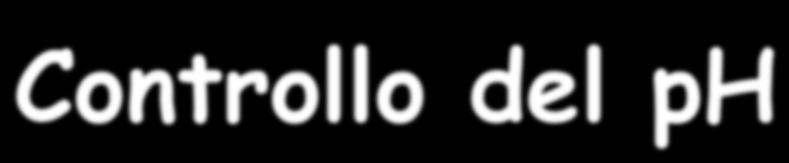 Controllo del ph L'abbassamento del ph può essere ottenuto mediante: Ø aggiunta di prodotti acidi aceto, succo di limone, etc.