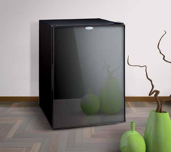 Colore nero con porta a vetro temperato specchiata Minibar termoelettrico di nuova generazione, assolutamente silenzioso zero Bassi