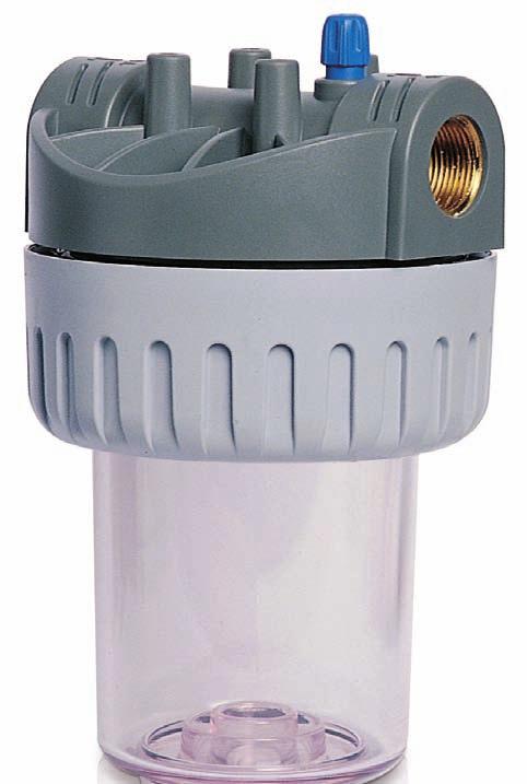 water fi ltration Contenitori D - PROFESSIONL costituiti da componenti: testata, ghiera e vaso.