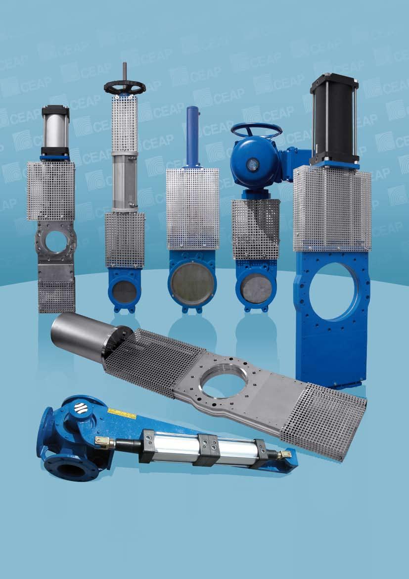 VALVOLE SPECIALI SPECIAL VALVES 1. 2. 3. 4. 5. 7. 6. 1. VALVOLA A LAMA PASSANTE IN AISI 316 DN 100 CON PNEUMATICO COSTRUZIONE DI CARPENTERIA 2.