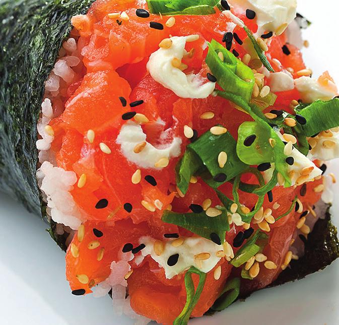 TEMAKI cono di riso con alghe (1 PZ) 65 Temaki sake salmone e avocado 3,50 66 Temaki