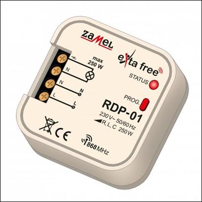 Ricevitore RDP-01 RDP-01 è un dispositivo alimentato a 230 Volt. Ha un uscita con tensione a 230 Volt max 250 Watt.