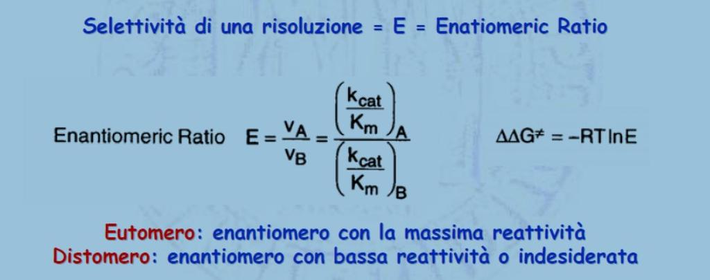 Tecniche enzimatiche Le reazioni enzimatiche sono altamente stereoselettive. Vantaggi: è possibile determinare un enantiomero presente allo 0.1% in presenza del 99.